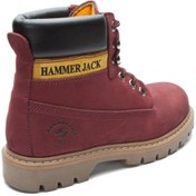 Resim Hammer Jack Hakiki Deri Bordo Nubuk Kadın Bot 