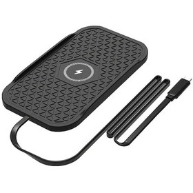 Resim Turcoshop11 Siyah 1pc 15w Kablosuz Araba Şarj Cihazı 2si 1 Arada Hızlı Şarj Pedi İpdone Uyumlu Huawei Samsung Xiaomi İçin Uygun 