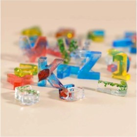 Resim Tinky Winky Epoksi Alfabe Sayı Silikon Kalıbı, Beyaz 