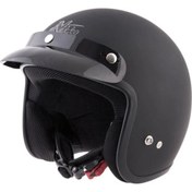 Resim ebakbak Motosiklet Chopper Cruiser Yarım Açık Kaskı Abs Malzeme Ce Güneş Vizörlü Mat Black Motor Kask 