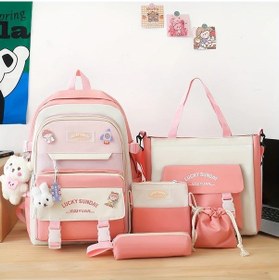 Resim Honeybeeshop Pembe Büyük Kapasiteli Katlanabilir Şık Kız Sırt Çantası Ayarlanabilir Askılı Pembe 