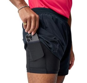 Resim Brooks Dash 2-In-1 Short Erkek Şort Ve Kapri Siyah 
