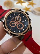 Resim Quantum HNG1051.858 10 Atm Su Geçirmezlik Silikon Kordonlu Erkek Kol Saati+Kaplan Gözü Doğal Taş Bileklik 