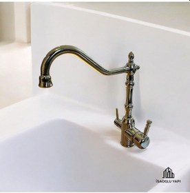 Resim İsaoğlu Yapı Gold Arıtmalı Batarya Gold Rustik Evye Bataryası Arıtma Cihazlarına Uygun Armatür Gold 