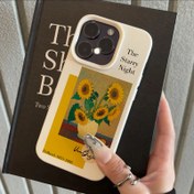 Resim Van Gogh Ayçiçeği Yağlıboya Kolajı TPU Desenli Iphone16promax Telefon Kılıfı Uygun, Iphone16promax/14/16plus/15/13P/12/11 İşe Uygun Darbeye Dayanıklı Koruyucu Kapak Şık 