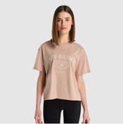 Resim New Balance Lifestyle Kadın Kahverengi Tişört - WNT1508-INC 