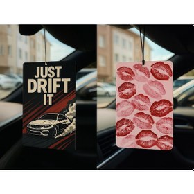 Resim Just Drift It Ve Öpücük - İkili Oto Kokusu - Dekoratif Araç Kokusu Ve Aksesuarı 