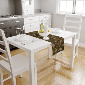 Resim Red Roses İnce Keten Runner 140x45cm 