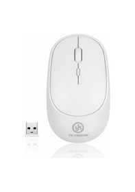 Resim Buffer Beyaz Renkli Ergonomik Sessiz Kablosuz Mouse Usb Alıcılı, Ofis Ve Oyun İçin Konforlu Bilgisayar Faresi Ms6310 Diğer 