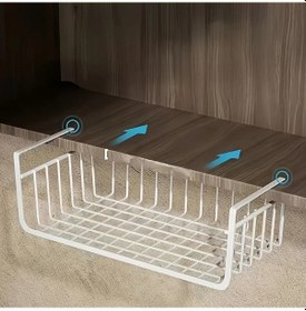 Resim Globalbloom Beyaz Masa Altı Askılı Sepet Çok Katlı Düzenleyici 