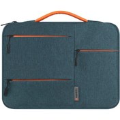 Resim Kangvka 15 İnç Siyah-gri-lacivert Seçenekli Su Geçirmez İş Çantası, Pu Saplı Poliester Dizüstü Bilgisayar Çantası Laptop Çantası 