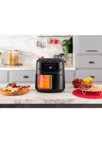 Resim 7.7 Lt Yağsız Fritöz Siyah, Sağlıklı ve Pratik Mutfak Aleti 