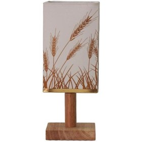 Resim Suntek Keten Kumaş Gölgeli Ahşap Tabanlı Sıcak Beyaz Başucu Buğday 