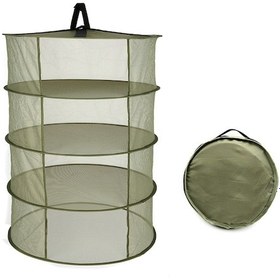Resim Moveevo Orta Yeşili 4 Katlı Bitki Kurutma Ağı - 60 Cm Çaplı Askı Tipi Çamaşır Kurutma Ağı - Bitki, Çiçek, Ot Kurutma İçin Kullanışlı 