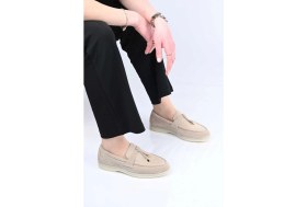 Resim Bestello Bağcıksız Püskül Detaylı Kauçuk Taban Hakiki Deri Loafer 343-166-034 Kadın Ayakkabı 
