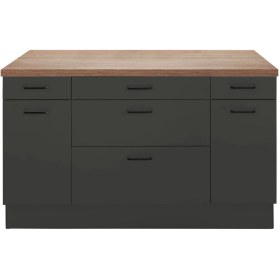 Resim Alt Modül 120 Cm Antrasit -tezgah Dahil Hazır Mutfak Dolapları Antrasit 