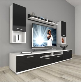Resim Decoraktiv Eko 5220da Slm Tv Ünitesi Tv Sehpası - Beyaz - Siyah 