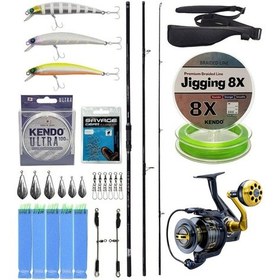 Resim Yekoutdoor Yüksek Performans Okuma Ceymar Surf 4,30 M 100-250 Gr 3 Parça Surf Kamışı&okuma Salina Sa-6000ha Olta Makinesi 1 Adet 