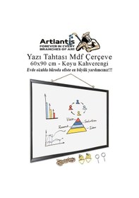 Resim Duvara Monte Beyaz Yazı Tahtası 60x90 Cm Mdf 1 Adet Laminant Yazı Tahtası Mdf Çerçeveli Askılı Okul Ofis Büro 