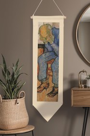 Resim Van Gogh Duvar Halısı, Sanat Serisi Dekor, 100cm Kanvas Flama Askılı Duvar Örtüsü NO:738 - Renkli - 9 / 30 x 100 