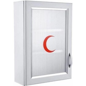 Resim Ecza Dolabı Kapaklı PVC İlk Yardım Dolabı 50x35x16 CM 159 