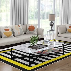 Resim Monnhein Yıkanabilir Halı ve Yolluk - Kaymaz Tabanlı Salon Halısı, Mutfak Halısı, Modern Dijital Baskı Tasarım (0369) 