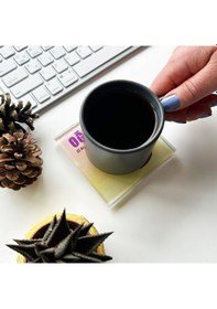 Resim Decorita Cam Bardak Altlığı Burçlar - Oğlak Burcu 4'lü Takım Çok Renkli 