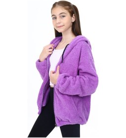 Resim Toontoy Kız Çocuk Peluş Hırka Lila 