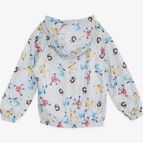 Resim Breeze Girls & Boys Erkek Çocuk Yağmurluk Renkli Şaşkın Rakamlar Desenli 1-5 Yaş, Gri Melanj 