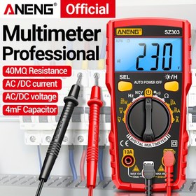 Resim ANENG SZ303 1999 Sayım Dijital Multimetre AC/DC Gerilim Akım Direnç Yüksek Hassasiyet Profesyonel Elektrik Test Cihazları 