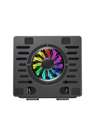 Resim Addison Bykalite Ad-rc36 Steely 360 Derece Dönebilen Fanlı Rgb Işıklı Ayarlanabilir Siyah Metal Laptop Stand 