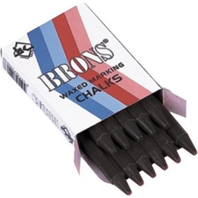 Resim Brons Tebeşir Yuvarlak Yağlı Siyah 12 Lİ BR-251 