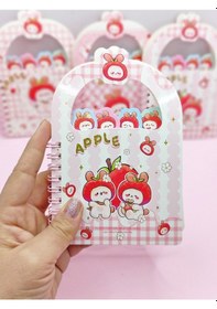 Resim Apple Elma Tavşan Ayraçlı A6 Not Defteri 10x15 Cm - Tatlı Tavşanlar 