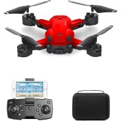 Resim Drone 720P Hd Kameralı Drone Katlanabilir Taşıma Çantalı 4 Pervaneli Havada Sabit Kalma Özellikli (Kırmızı) 
