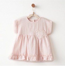 Resim Kız Bebek Elbise Dress Muslin Anw-ac26620 Pembe 