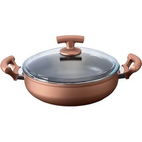 Resim Nehir Titanyum Basık Tencere 28 CM. Gold Nehir 29437 