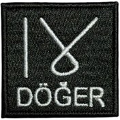 Resim Ex Patch Döğer Türk Oğuz Boyu Tamgası Peç Patch 5 X 5 Cm 