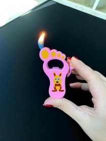 Resim Ayak Şeklinde Çakmak Gazoz Açacağı - Pembe 