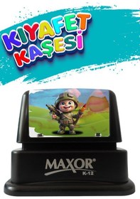 Resim Maxor Kaşe Kıyafet Kaşesi Asker Temalı Öğrenci Kaşesi / Kıyafet Etiketi / Kumaş Kıyafet Kaşesi 