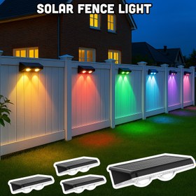 Resim 4/ 2'li Paket Güneş Enerjili Çit Işıkları - 9 Modlu, Bahçe/Korkuluk/Teras/Merdiven ve Duvarlar için Güneş Enerjili Dış Mekan Aydınlatması 