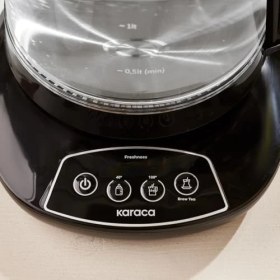 Resim Esmo Home Karaca Çaysever 3 In 1 Konuşan Cam Çay Makinesi Su Isıtıcı ve Mama Suyu Hazırlama 1700W Black 
