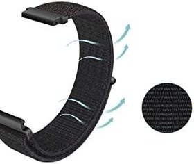 Resim CONSTRAIN - ??samsung ile uyumlu Galaxy Watch Gear S2 (20MM) Kordon Spor Loop Hasır Kordon Siyah-no9 