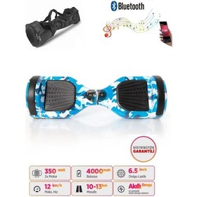 Resim Citymate Hoverboard 6.5 inch Elektrikli Kaykay Scooter Full Ledli Bluetooth Hoparlörlü Çanta Hediye D01 