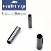 Resim 200 adet FishTrip Yüksek Mukavemetli Bakır Sıkma Kılıfları - Tek Balıkçılık Teli için Siyah Varil Bağlantı Elemanları, Tüm Balıkçılar için Dayanıklı Tüp Terminal Takımı 
