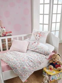 Resim Cotton Box Bebek Nevresim Takımı Bunny Pembe 