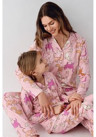 Resim Rolypoly Kız Çocuk Gömlek Pijama Açık Pembe-1761 Pembe 
