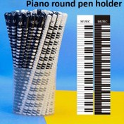 Resim 20 Adet Piyano Tuşlu Müzik Notası Kalemleri - Yüksek ve Bas Anahtarları, Baskı/Batıklar Etiketli Ahşap Piyano Nota Sistemi - Müzisyenler, Piyano Dersleri İçin Müzik Aleti Temalı Malzemeler (Dayanıklı Yazı Kalemleri) 