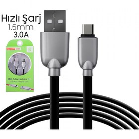 Resim Ally Usb Type-C Zinc Alloy Dayanıklı 3.0a 1.5mm Usb Kablo 