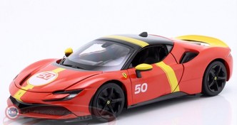 Resim 1:18 Burago 2020 Ferrari SF90 STRADALE #50 LE MANS LIVERY 