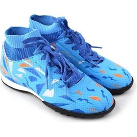 Resim Papuç Sepeti Dgn-2303 Erkek Çocuk Çoraplı Halı Saha Spor Ayakkabı Mavi 